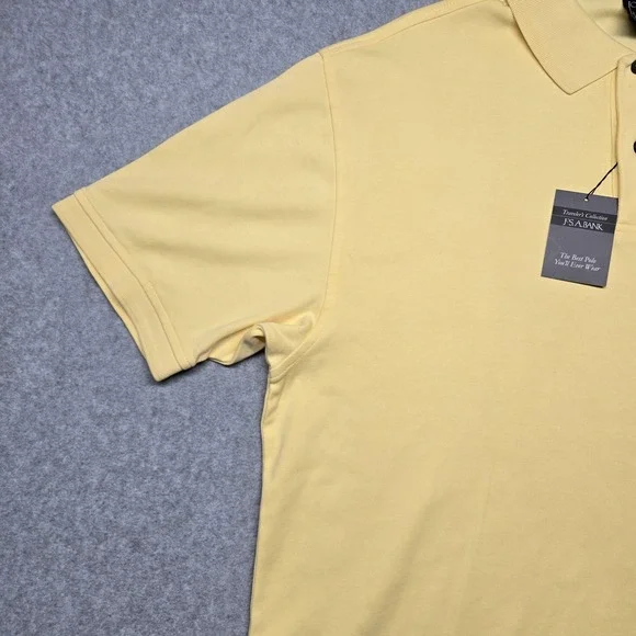 Jos. A. Bank Polo Shirt Mens XL Yellow Traveler's Collection Cotton Short Sleeve - Picture 4 of 16